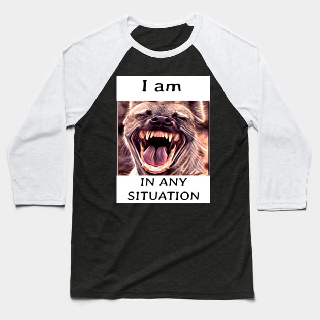 Laughing hyena Baseball T-Shirt by d1a2n3i4l5